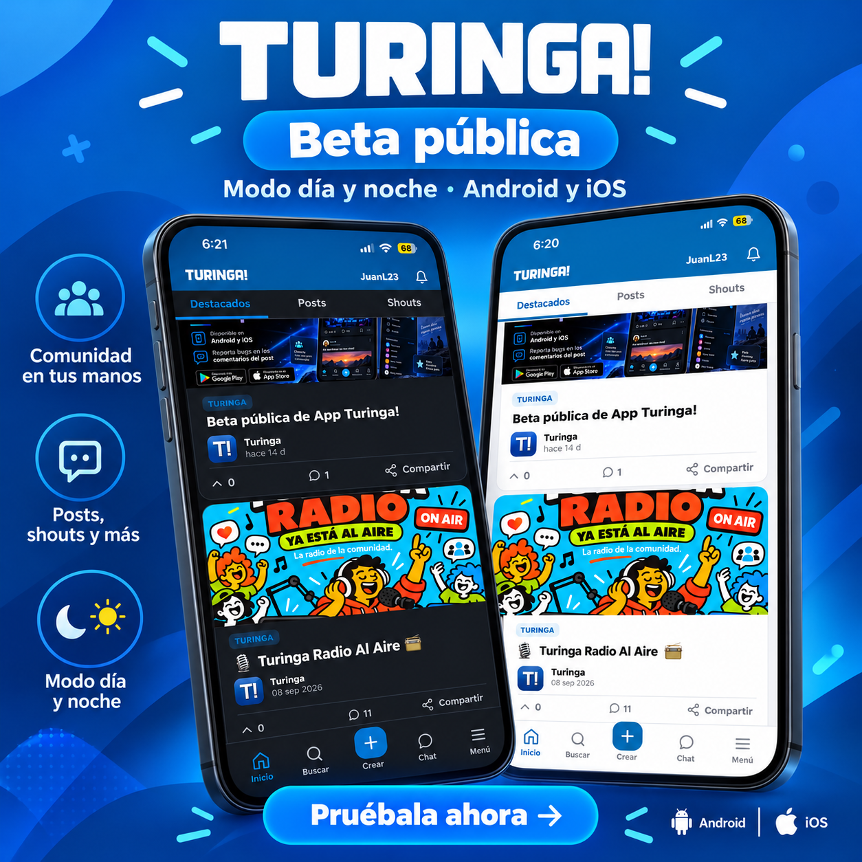 Turinga App - Beta pública para Android y iOS